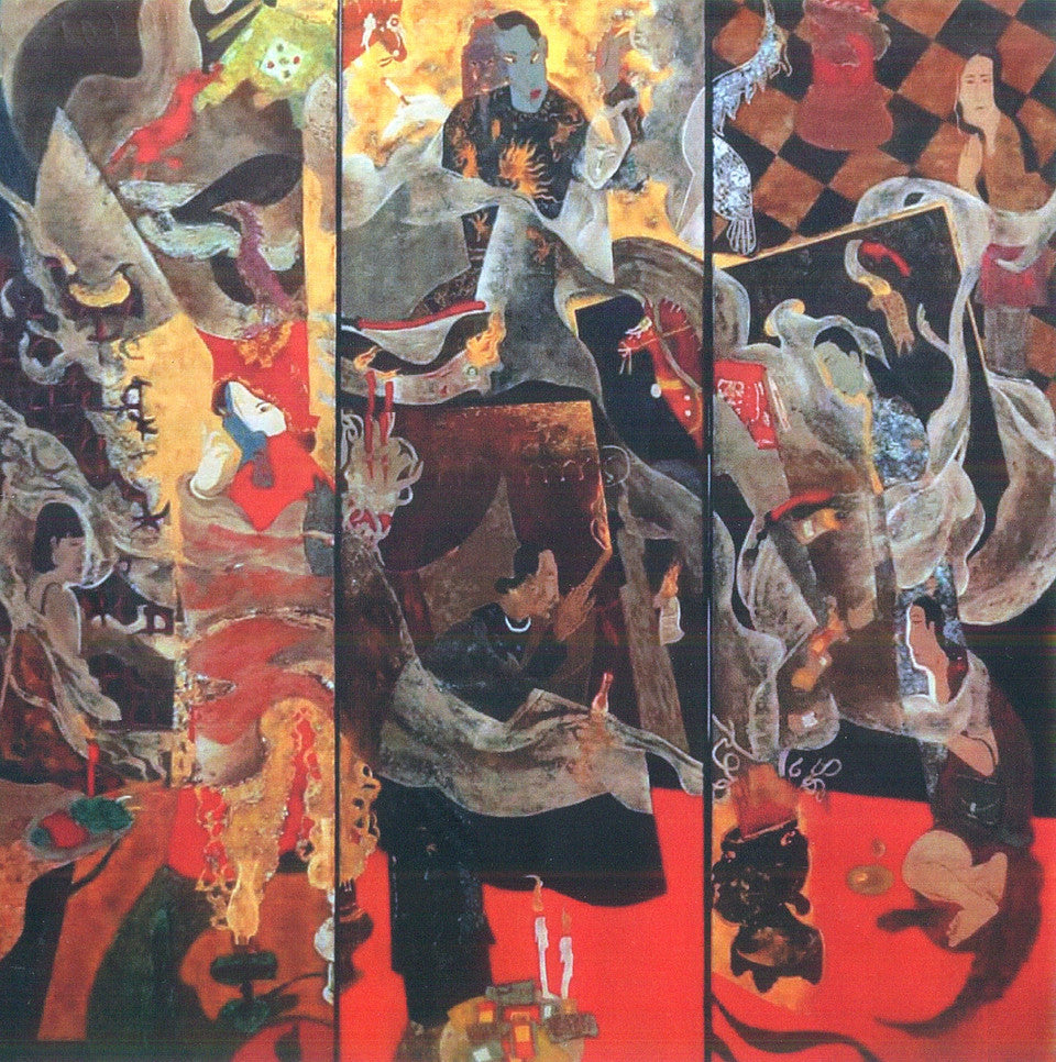Trần Quốc Giang, Lên đồng, 2015. Ảnh từ Bài tin [Photo] Cùng nhìn lại một chặng đường mỹ thuật Việt Nam, Vietnam Plus.